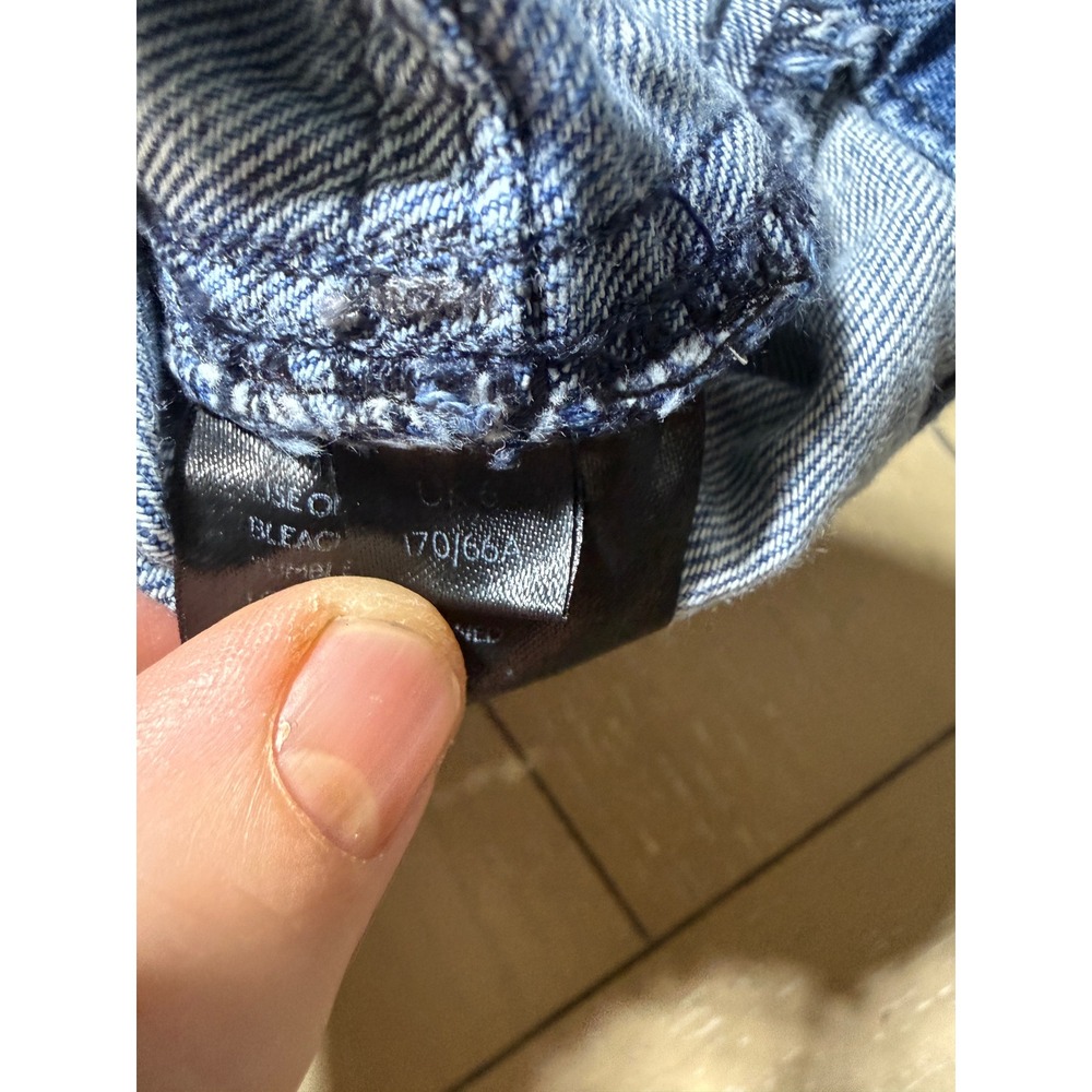 Free People Skirt Womens 2 Blue Denim Paperbag Waist Light Wash Mini - Picture 4 of 10
